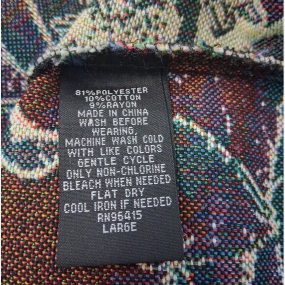 Rebel Vengeance Shacket Men's Large Cherubims And Oasis Print Non Ducor Duco. - Picture 4 of 11